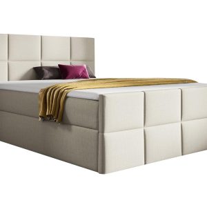 Doppel-Boxspringbett gesteppt Cappuccino Lux