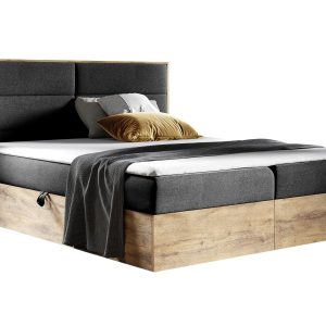 Doppel-Boxspringbett Eiche Wotan CEDRIC 1