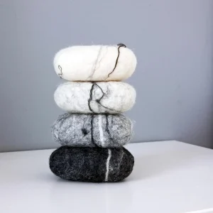 Felted Soap Bar: Natural Stone Design