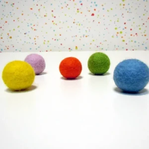Colorful Cat Toys Set - 5 Vibrant Balls