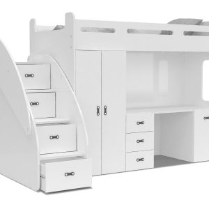 Etagenbett mit Schreibtisch und Schrank Noelis PLUS